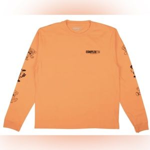 Complexcon X Verdy Logo Long Sleeve Shirt Orange Size L